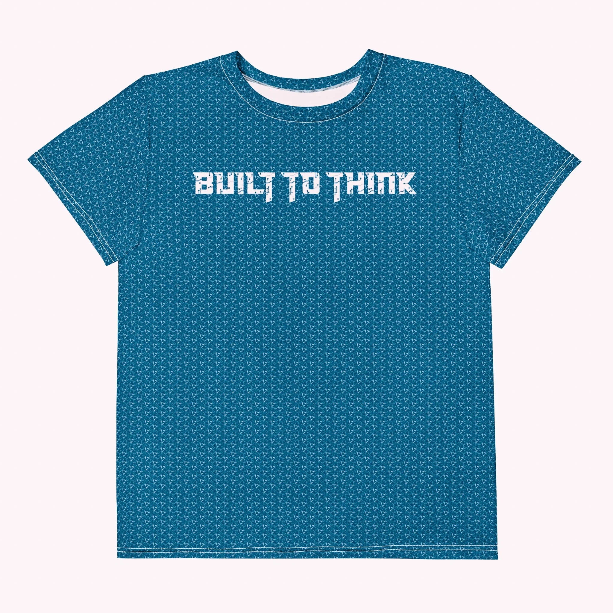 Built to Think Youth T-Shirt – Modern Tech Pattern Shirt for Smart, Bold Kids | All-Over Print STEM Tee - House Panther